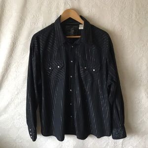 Ely 1878 Pearl Snap Western Shirt w Fleur De Lis